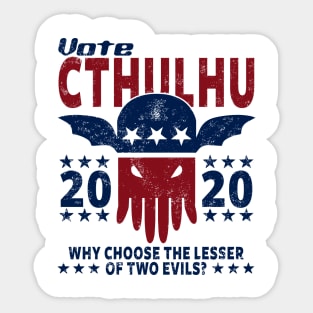 VOTE CTHULHU 2020 - CTHULHU AND LOVECRAFT Sticker